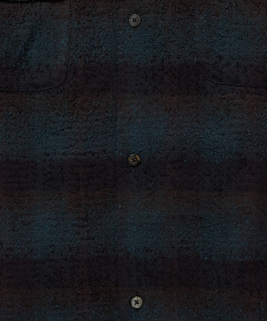 HAIRLY PLAID OPEN COLLAR SHIRT