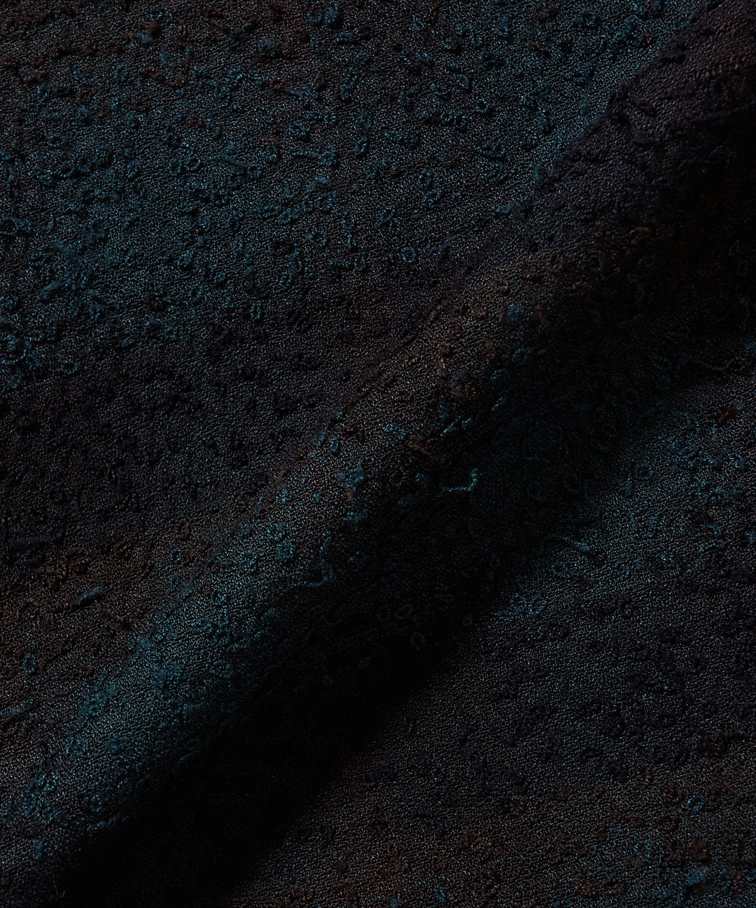 HAIRLY PLAID OPEN COLLAR SHIRT