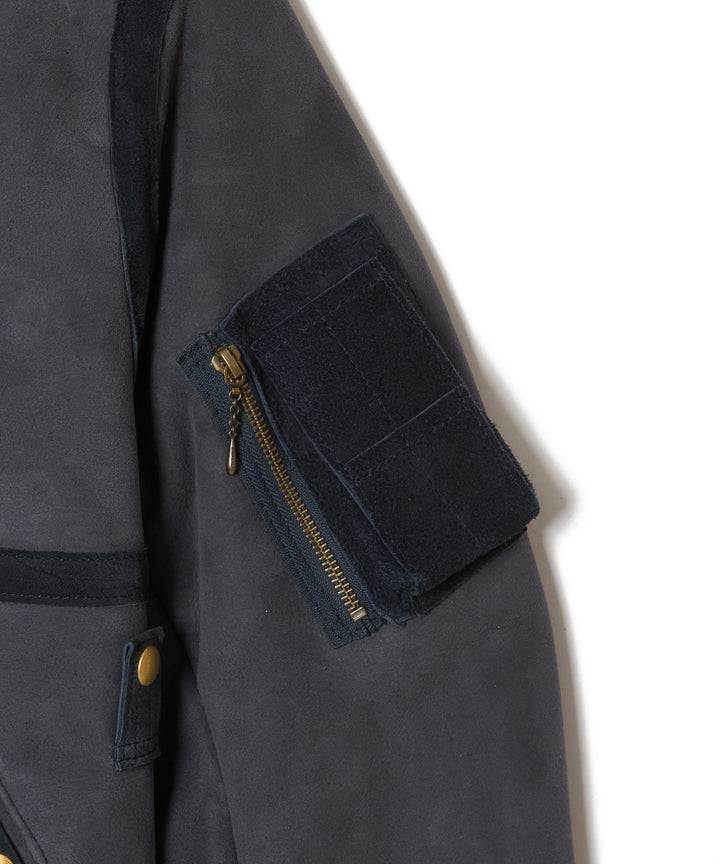 SHERRING LEATHER MA-1 JACKET