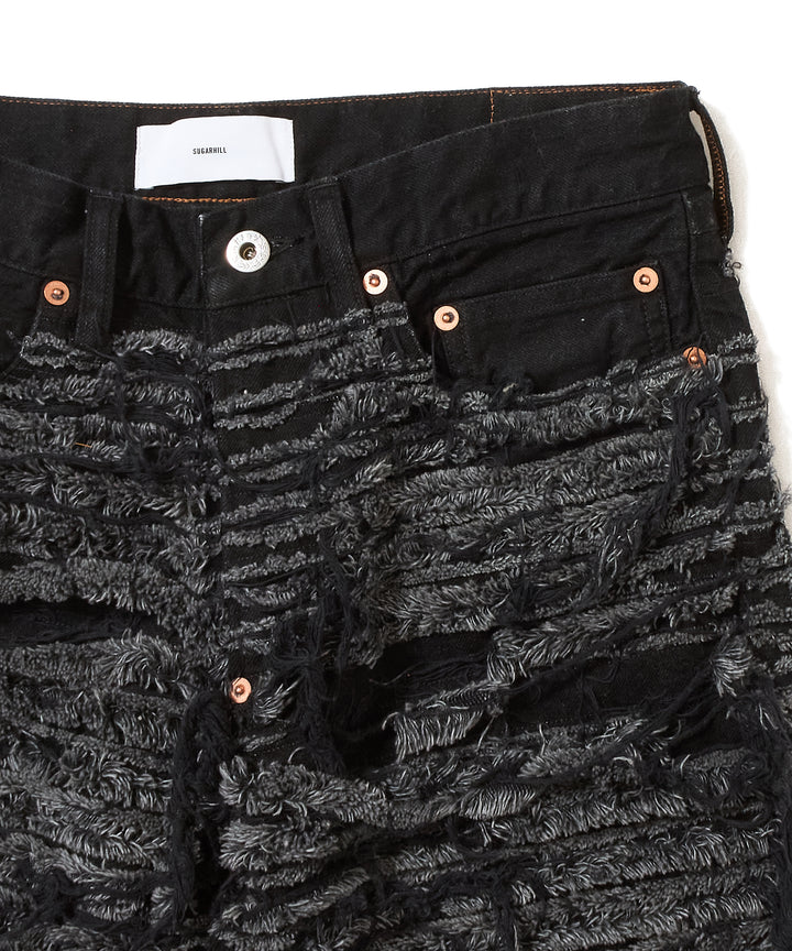 SLASHER MODERN DENIM PANTS FLARED CUT