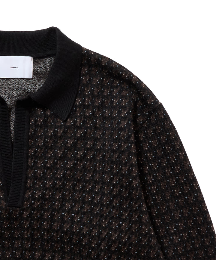 JACQUARD KNIT POLO