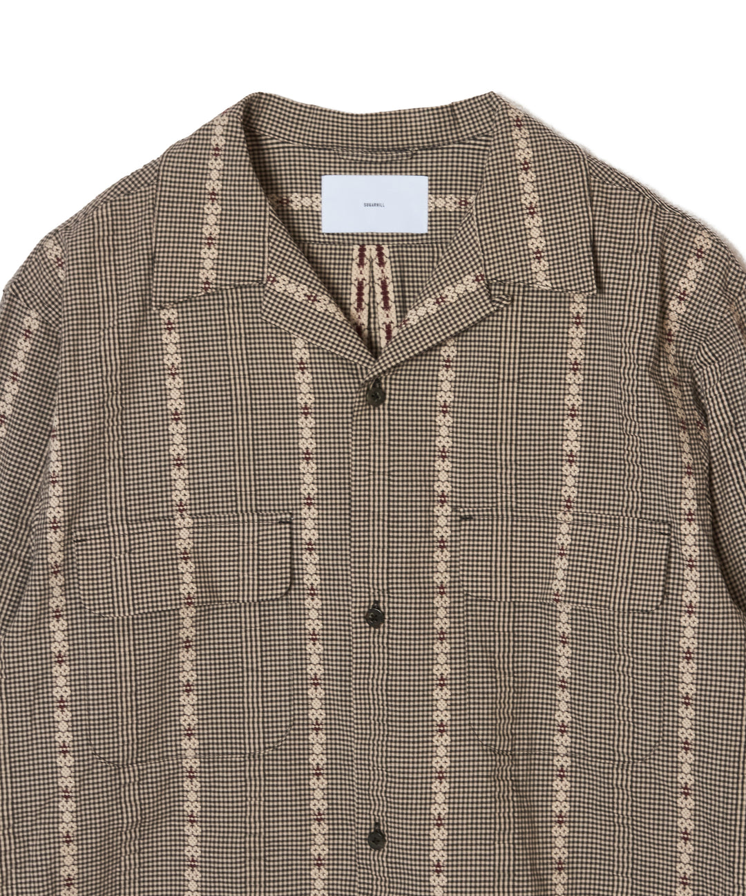 DOBBY OPEN COLLAR SHIRT