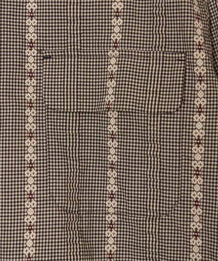 DOBBY OPEN COLLAR SHIRT