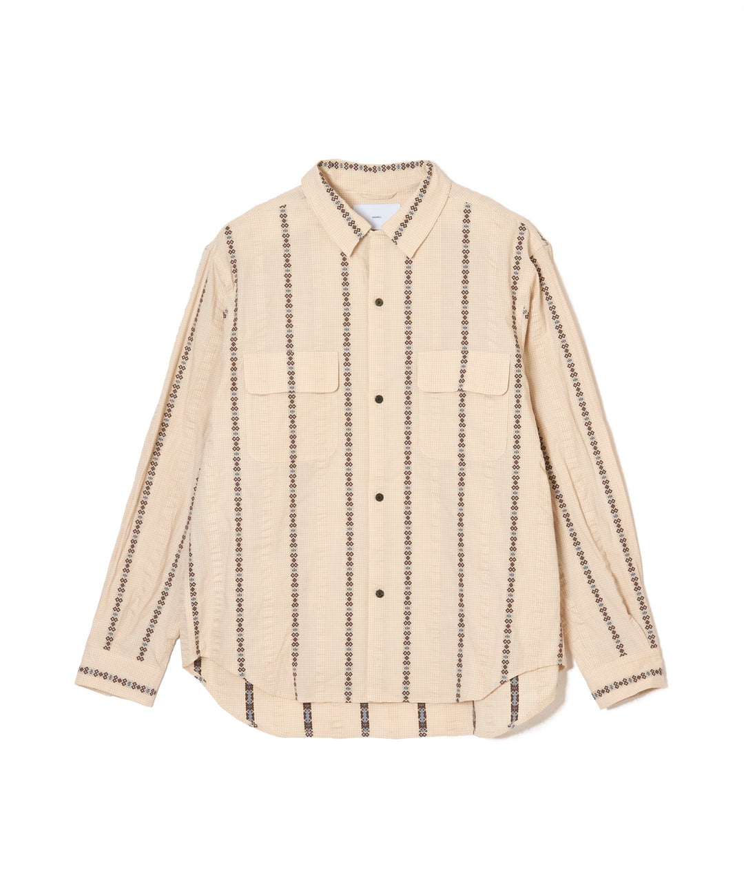 DOBBY OPEN COLLAR SHIRT