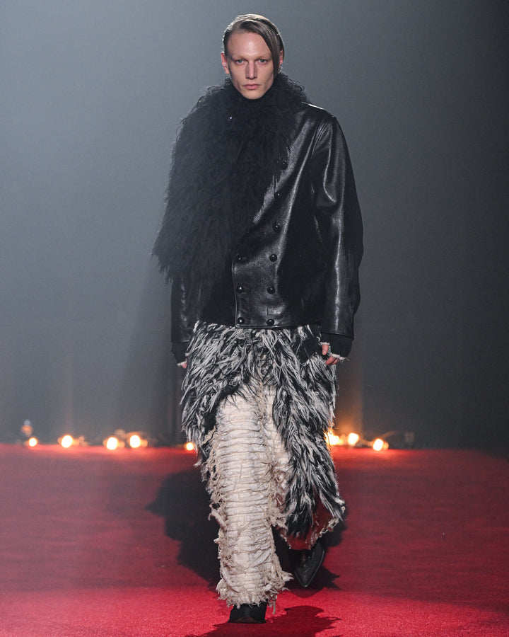 SHRINK LEATHER DOUBLE BLOUSON