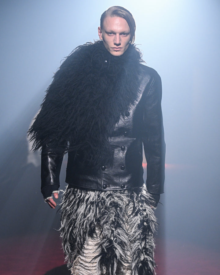 SHRINK LEATHER DOUBLE BLOUSON