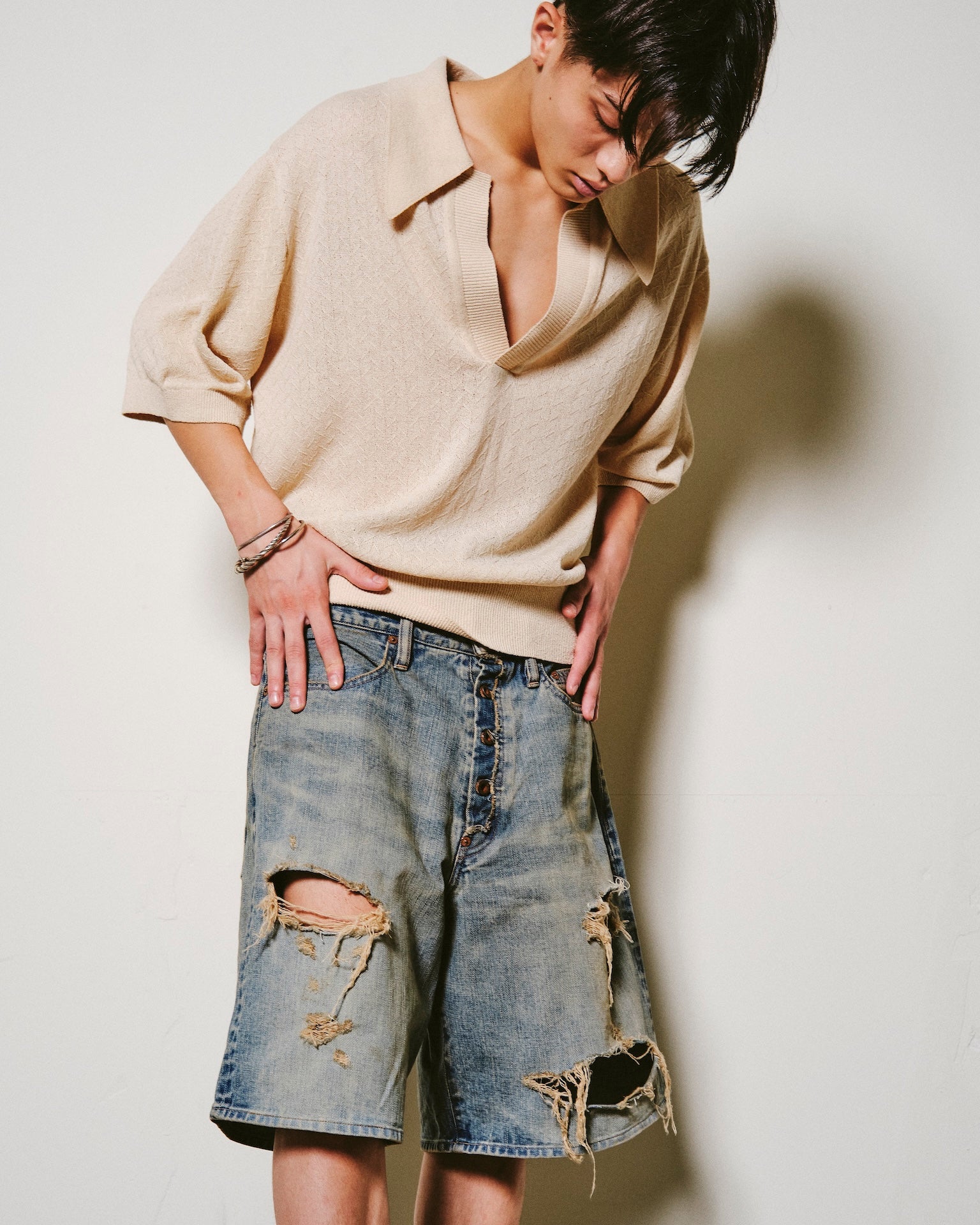 DAMAGED MODERN DENIM PANTS SHORTS – SUGARHILL TOKYO