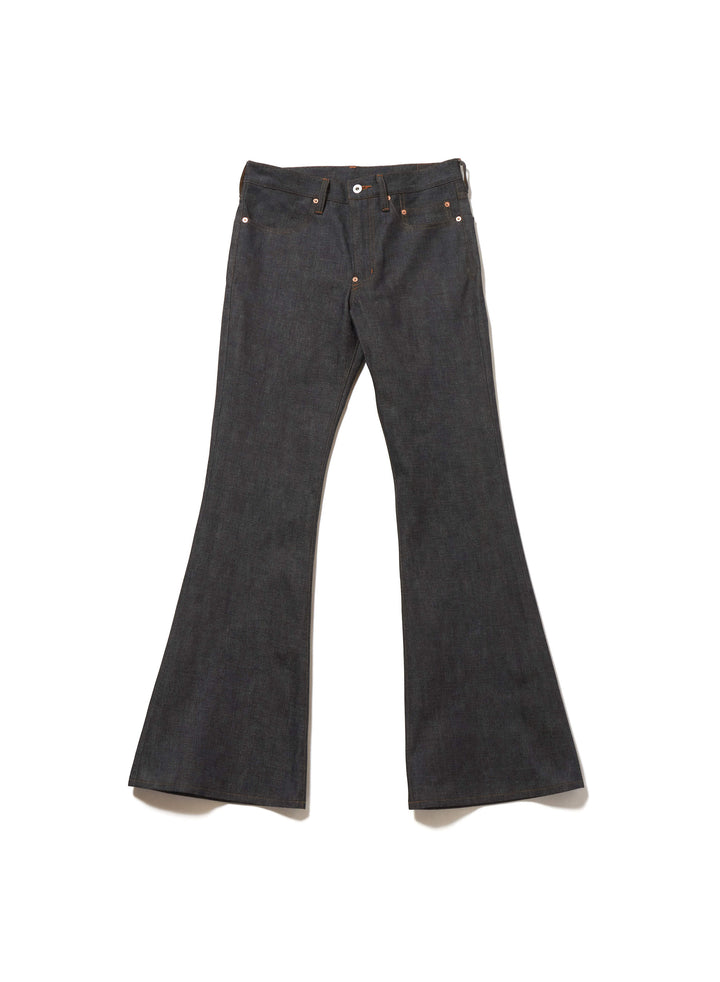 MODERN DENIM TROUSERS FLARED CUT