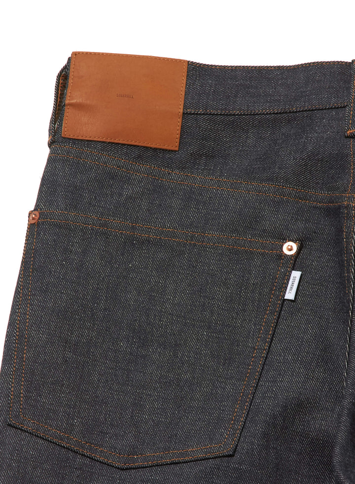 MODERN DENIM TROUSERS FLARED CUT