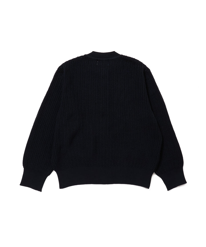 OPEN-WORK BUTTON KNIT