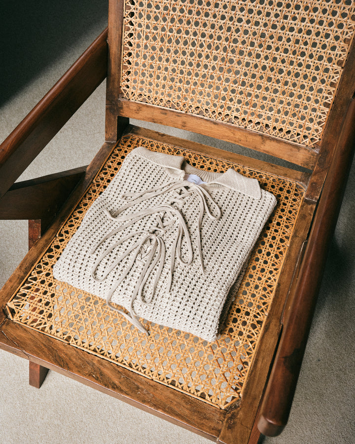 STRING KNIT PULLOVER