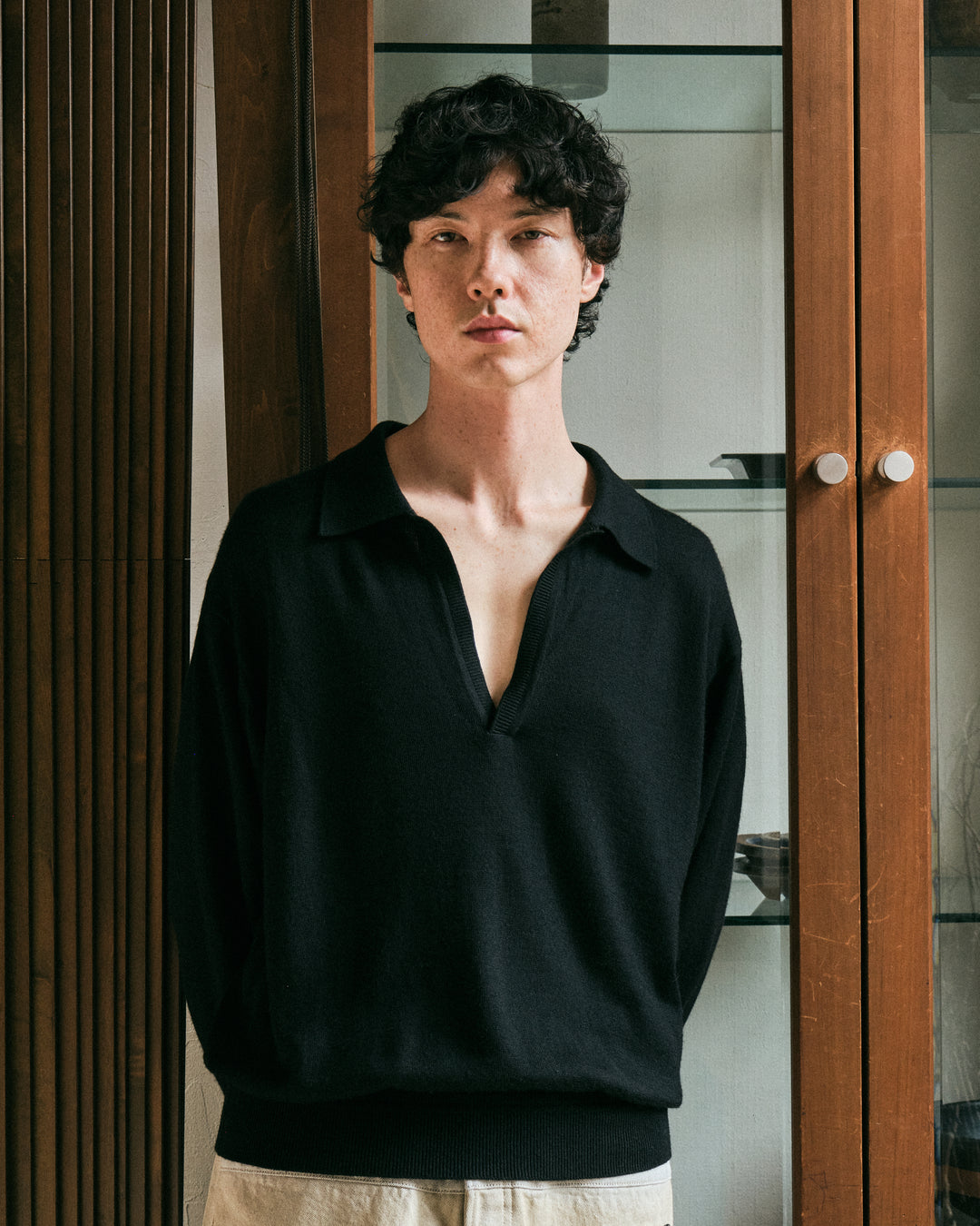 WOOL KNIT POLO