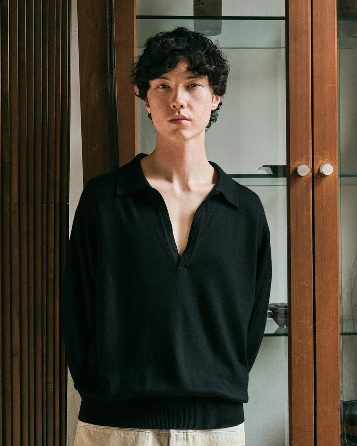 WOOL KNIT POLO