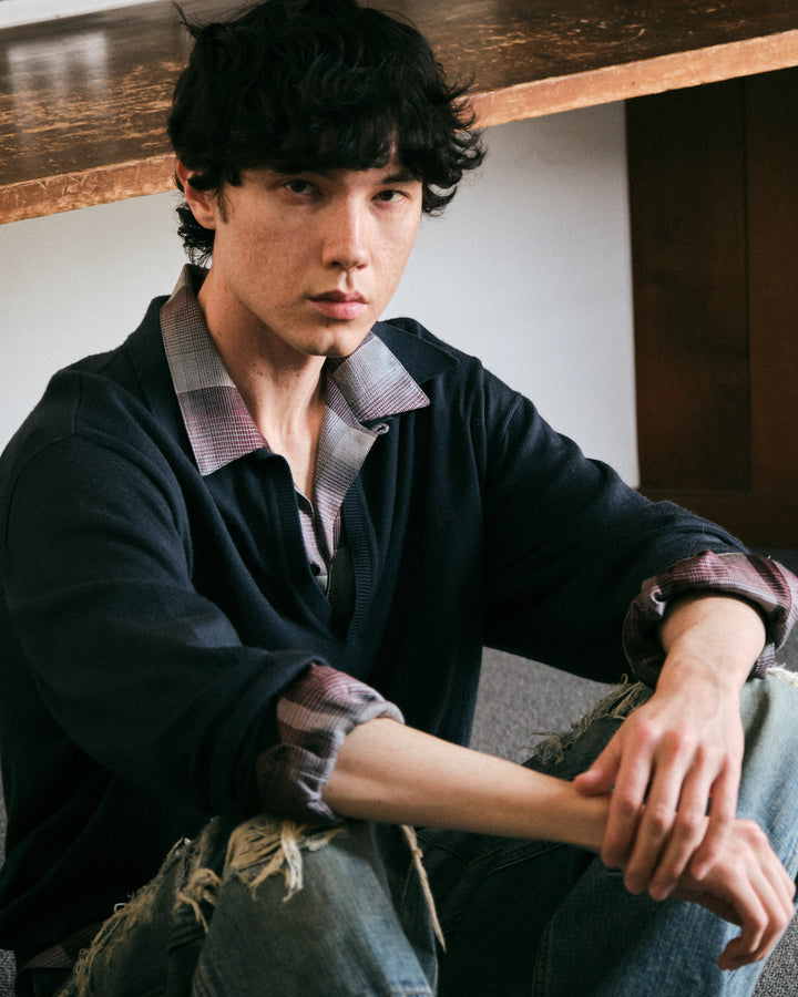 WOOL KNIT POLO