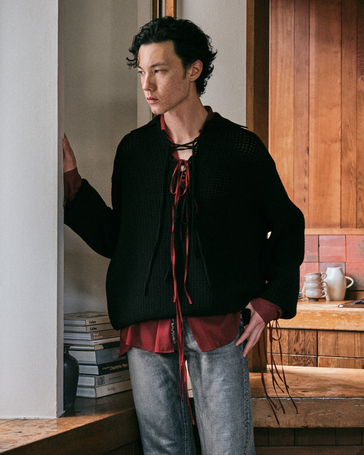 STRING KNIT PULLOVER