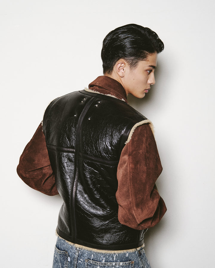 SHEARLING LEATHER VEST