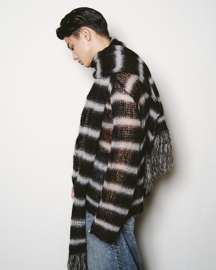 MOHAIR STRIPE MUFFLER