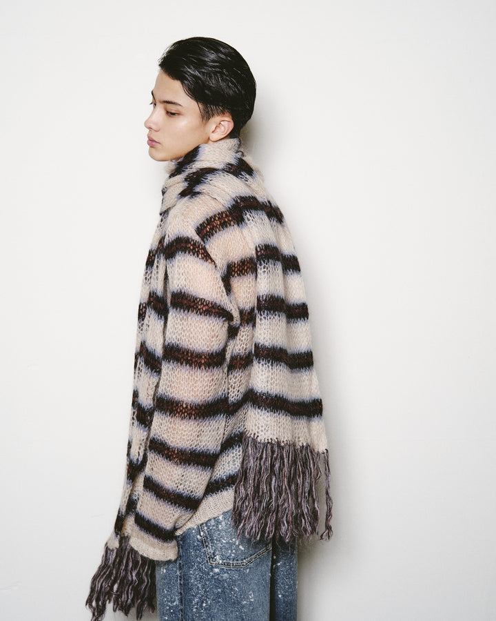 MOHAIR STRIPE MUFFLER