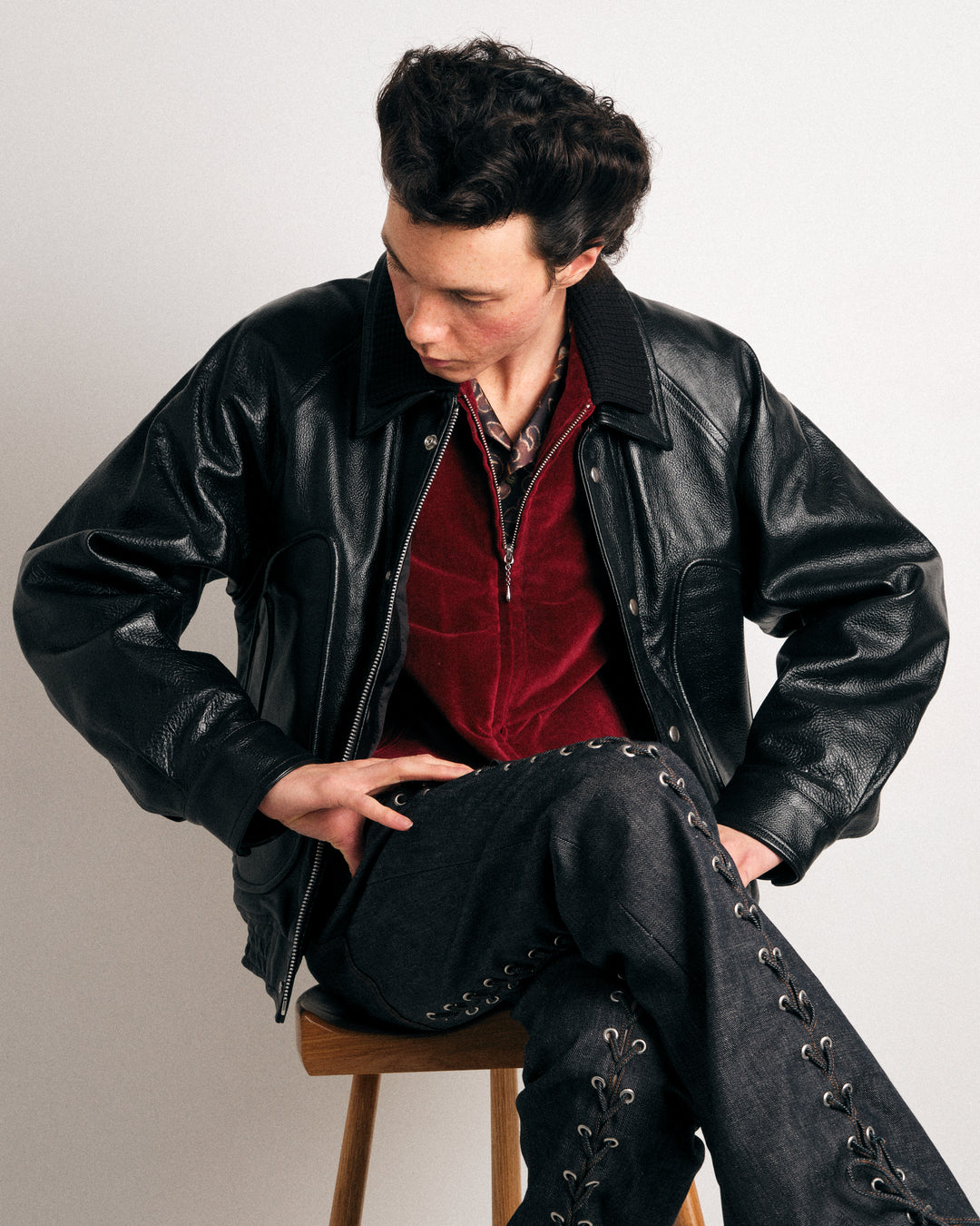 KNIT VELOR JACKET