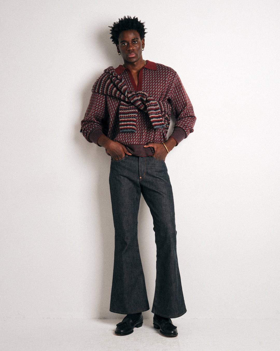 JACQUARD KNIT POLO