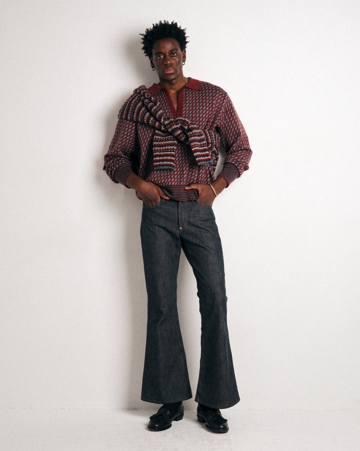 JACQUARD KNIT POLO