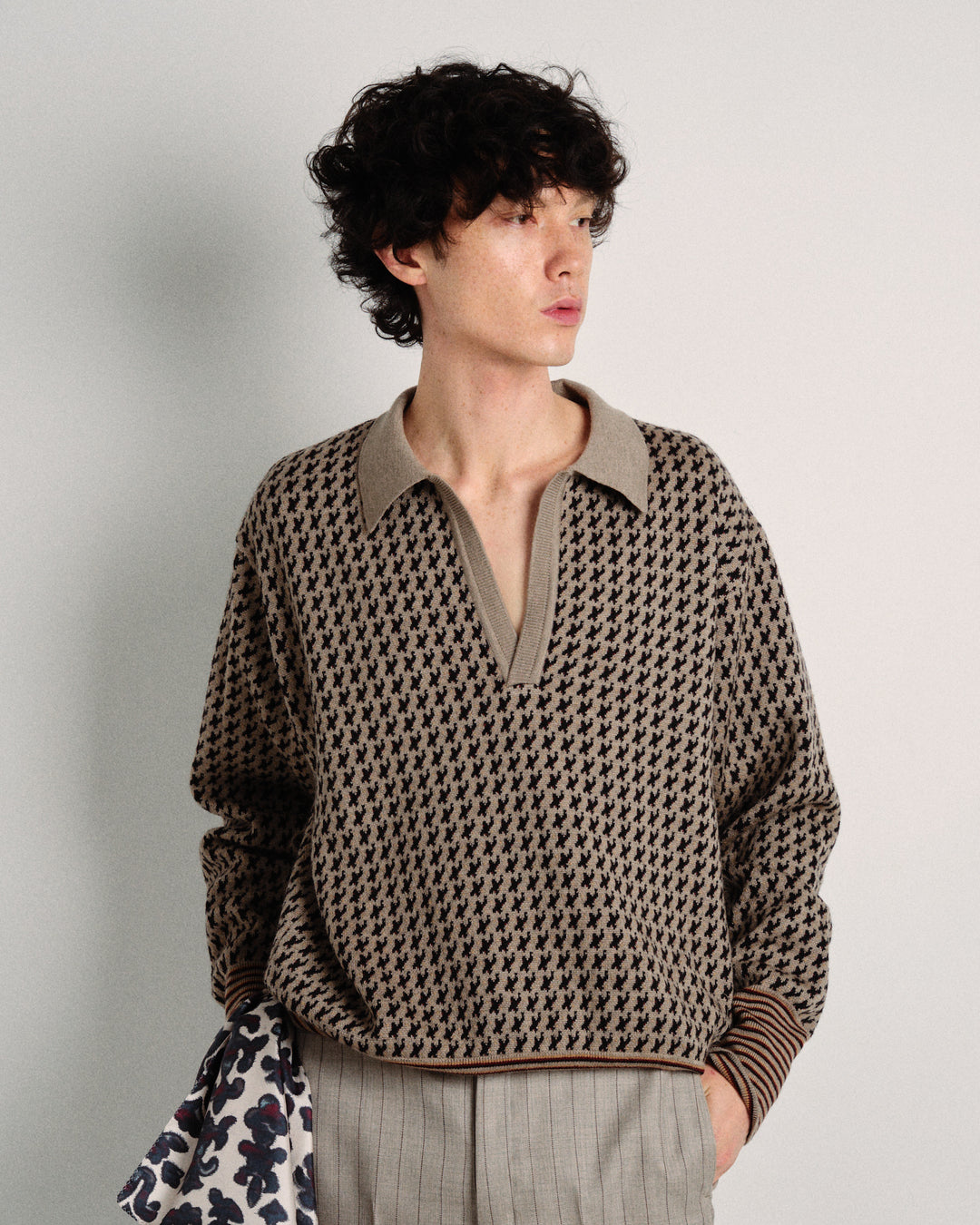 JACQUARD KNIT POLO