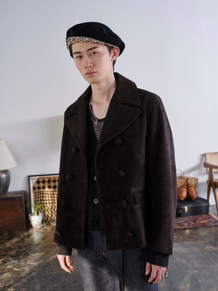 KNITTING BEADS BERET HAT