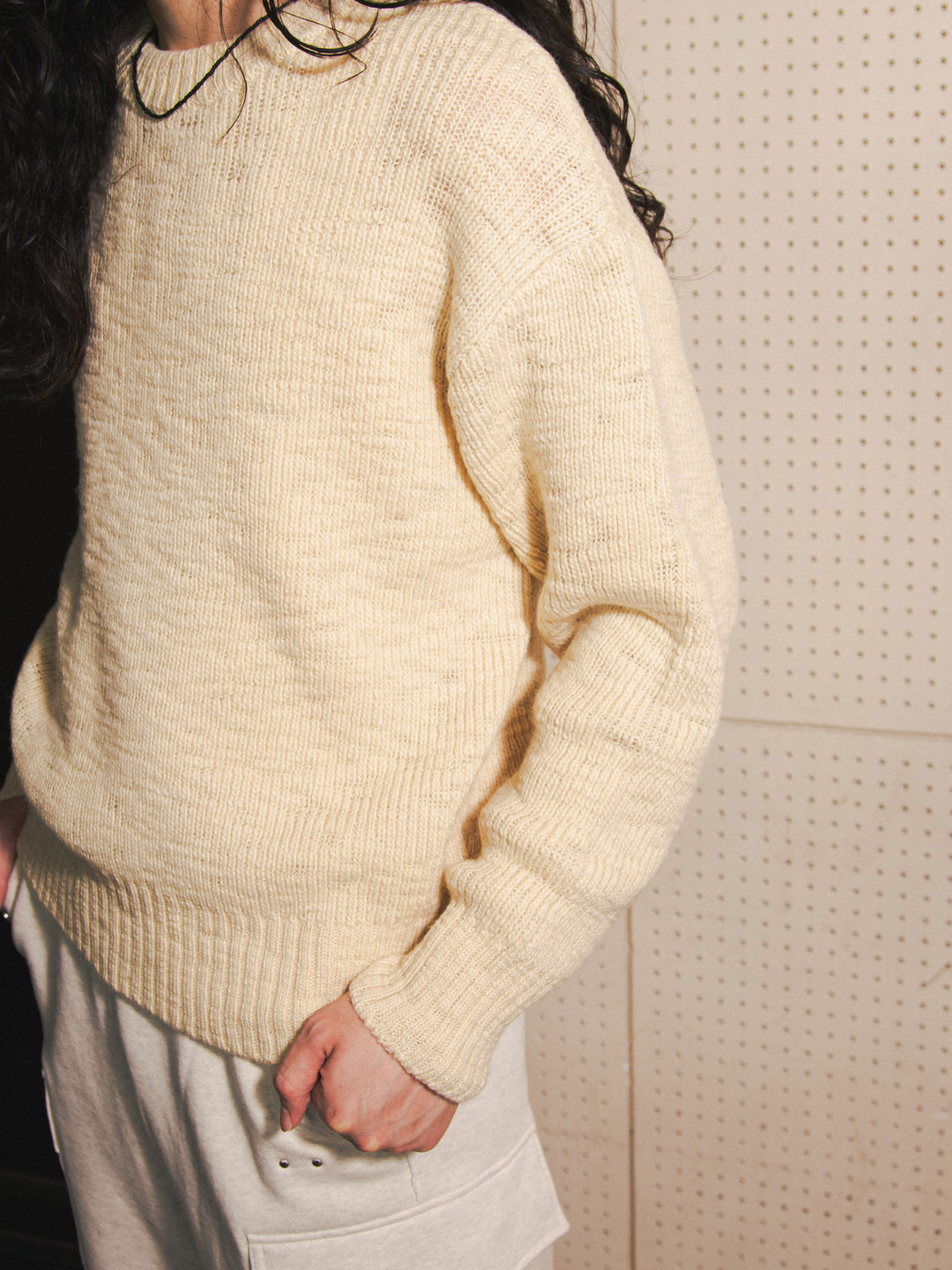 LOW GAUGE KNIT SWEATER