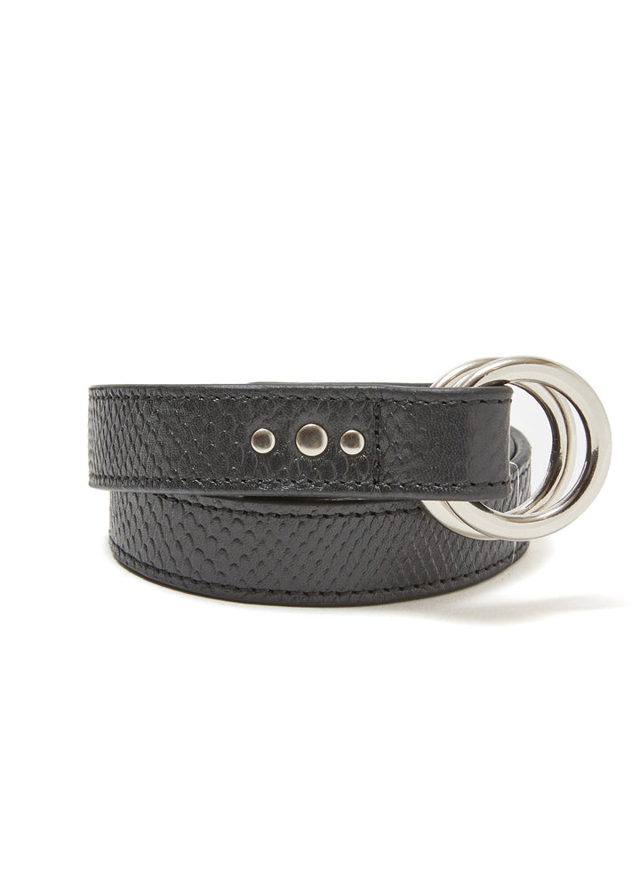 MULTI LEATHER BELT ELEGANT BLACK