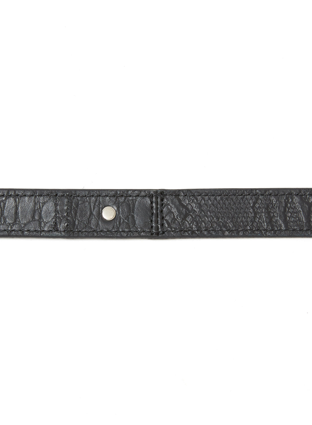 MULTI LEATHER BELT LIZARD BLACK