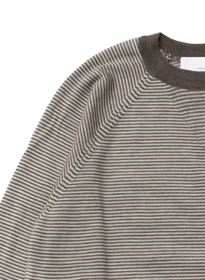 HIGH GAUGE STRIPE WOOL SWEATER