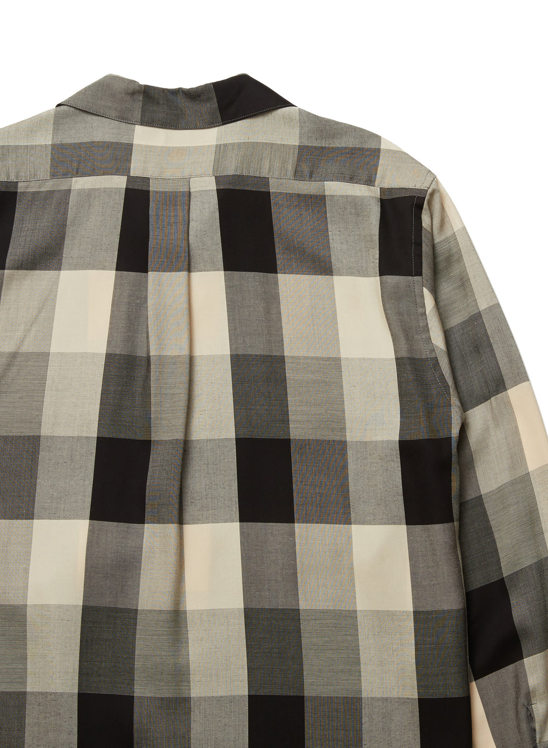 BLOCK CHECK OPEN-COLLAR SHIRT