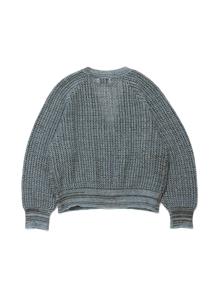 COTTON OPEN-WORK KNIT CARDIGAN