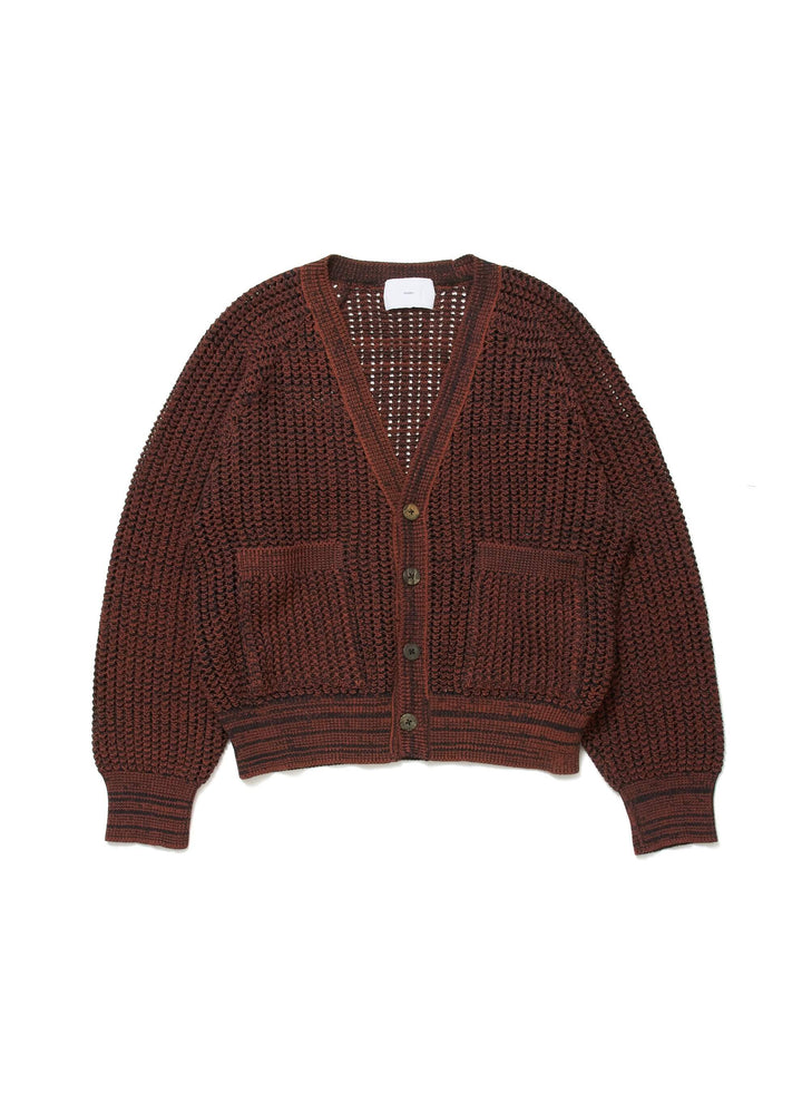 COTTON OPEN-WORK KNIT CARDIGAN