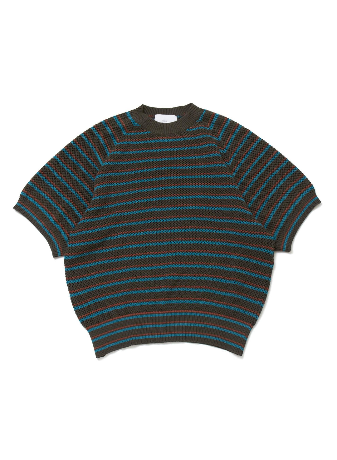 MULTI STRIPE COTTON KNIT TEE