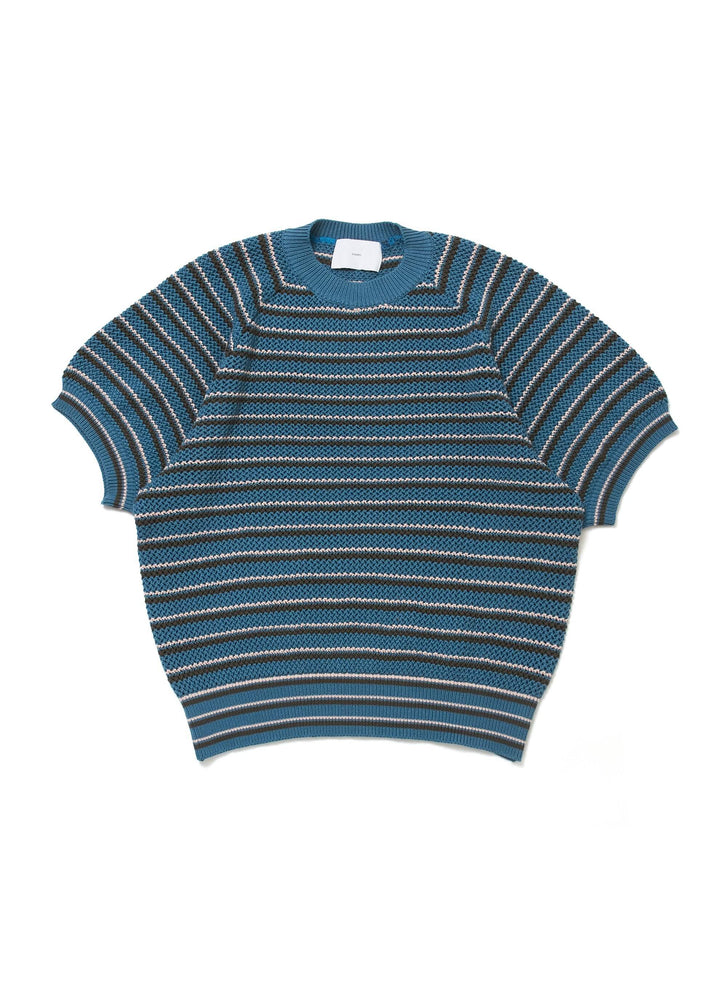 MULTI STRIPE COTTON KNIT TEE