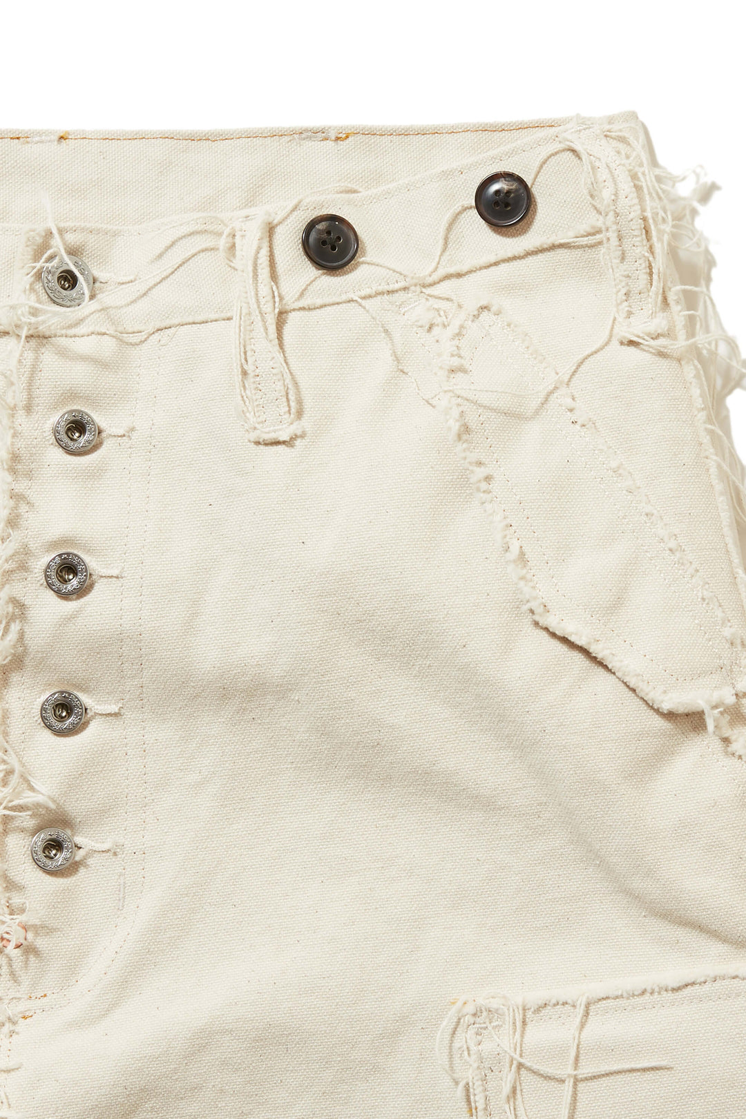 RAW-EDGE CANVAS CARGO PANTS