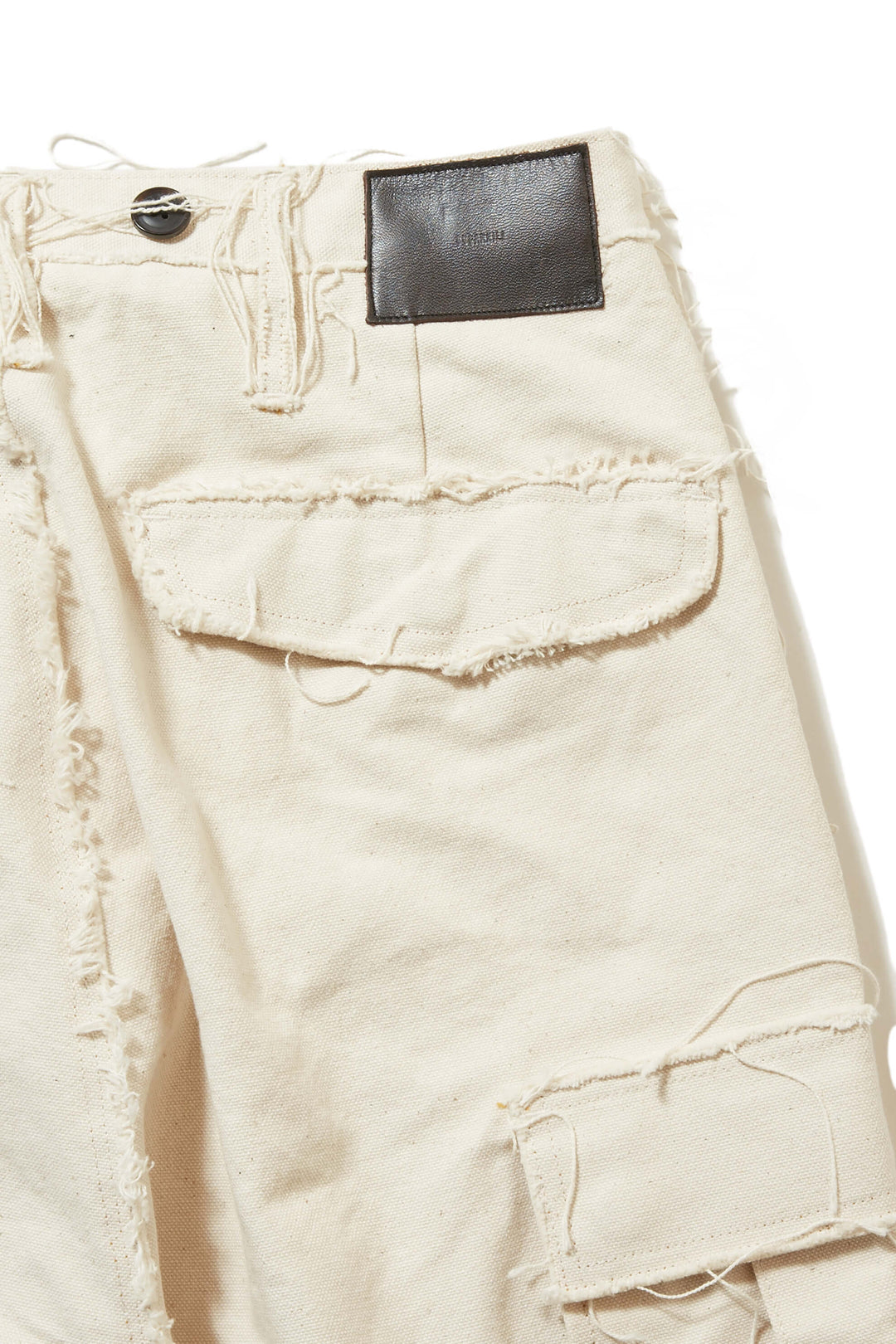 RAW-EDGE CANVAS CARGO PANTS