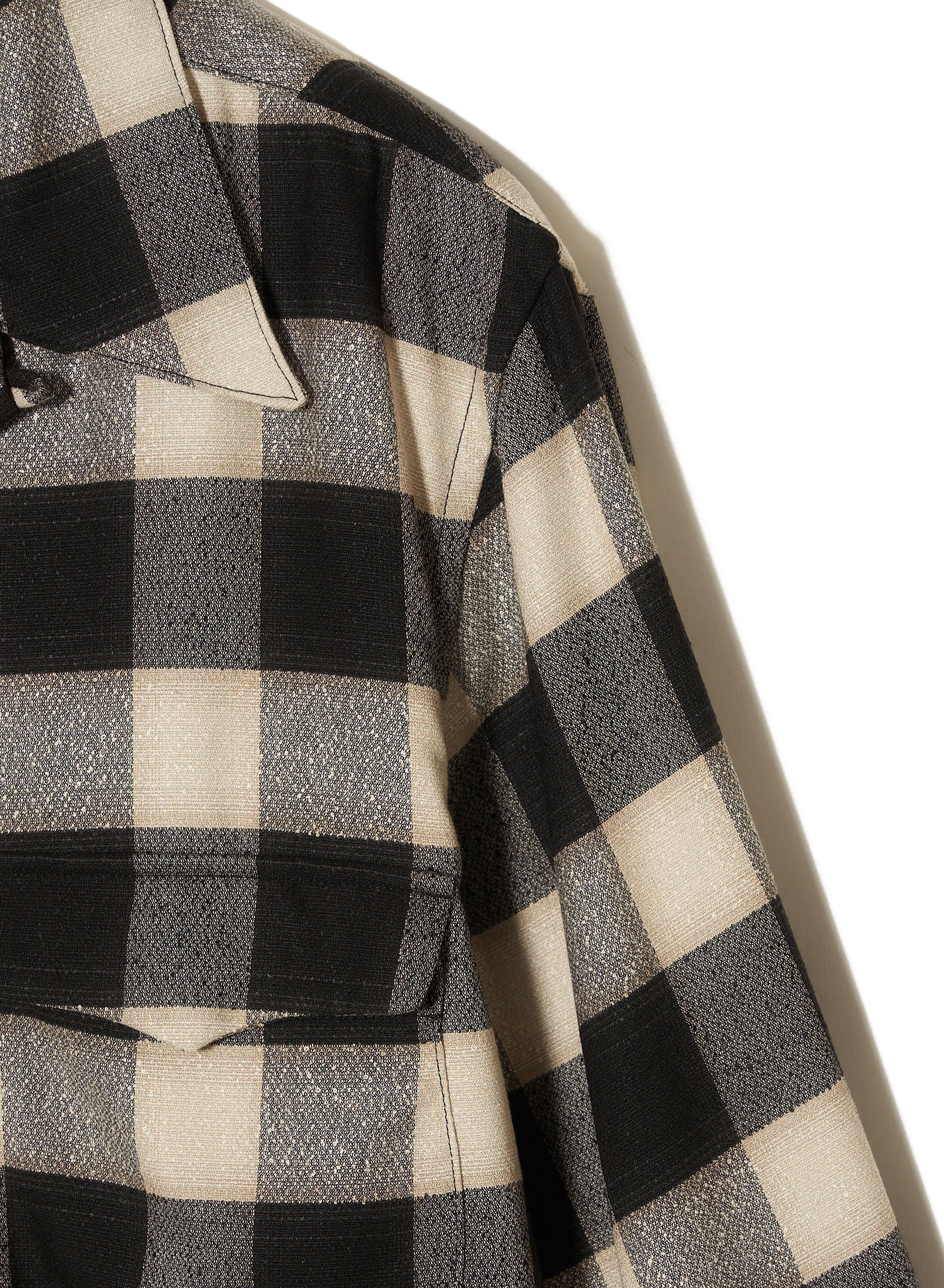 OMBRE PLAID OPEN COLLAR BLOUSE – SUGARHILL TOKYO