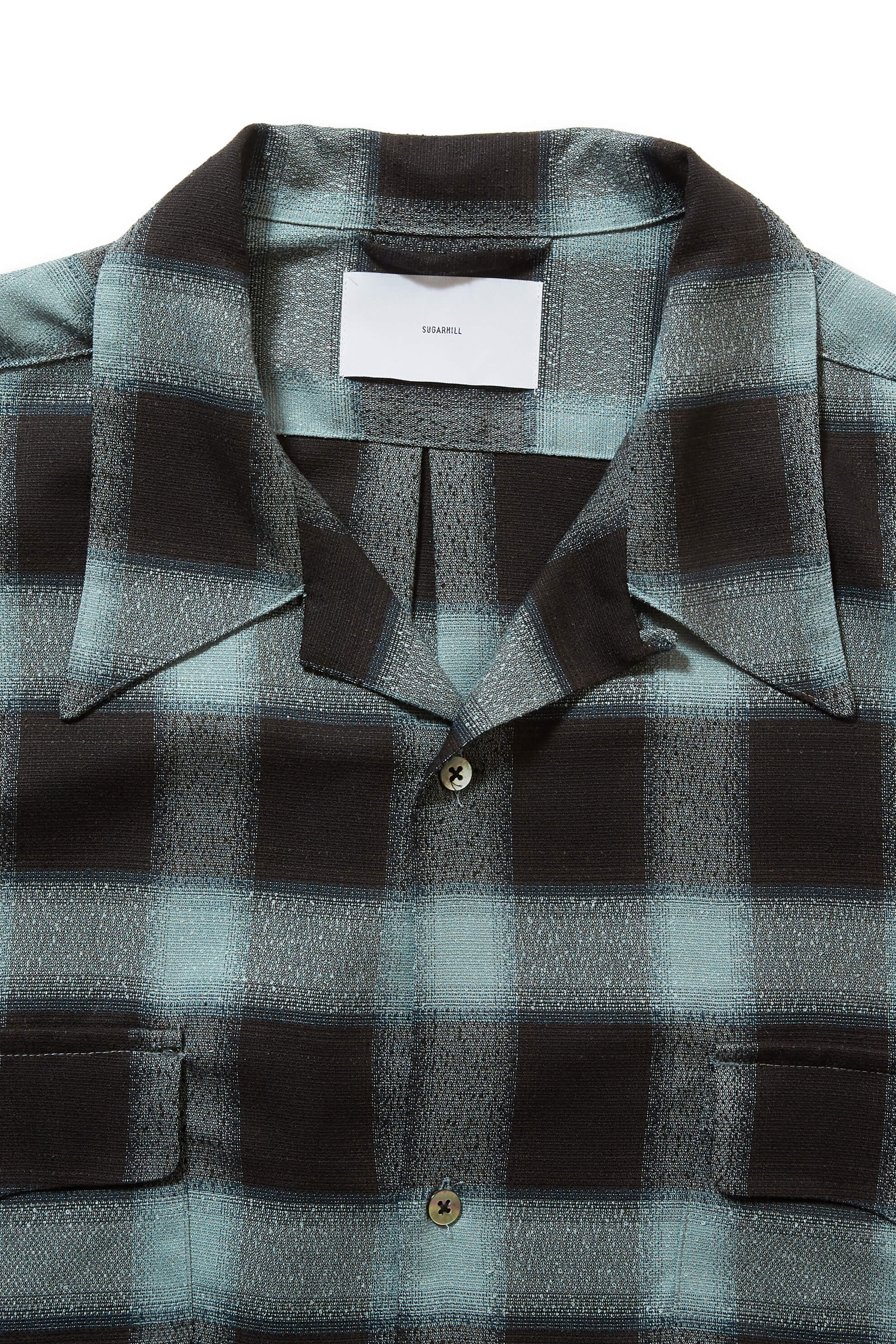 OMBRE PLAID LOOSE OPEN COLLAR BLOUSE – SUGARHILL TOKYO