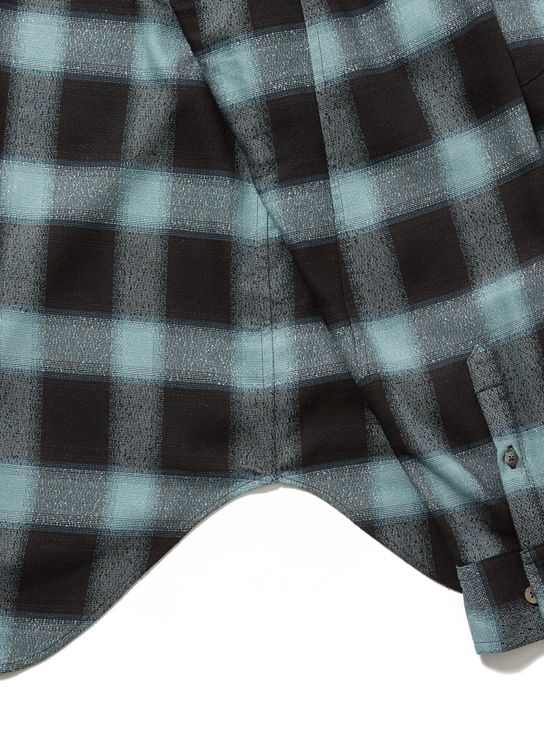 OMBRE PLAID CLASSIC COLLAR BLOUSE