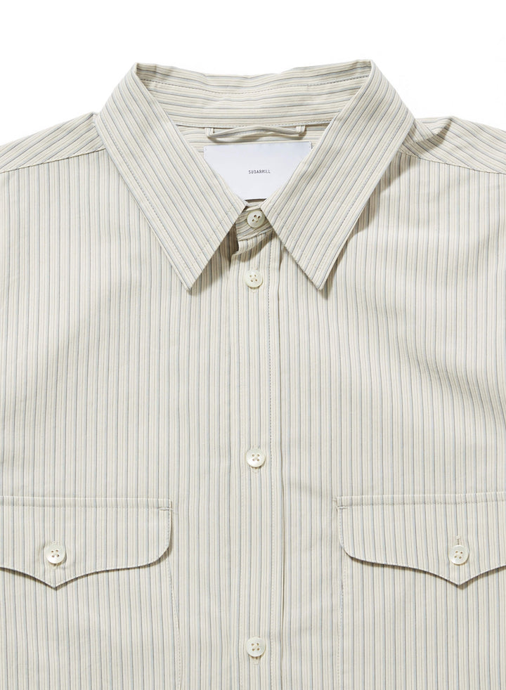 STRIPE CLASSIC COLLAR BLOUSE