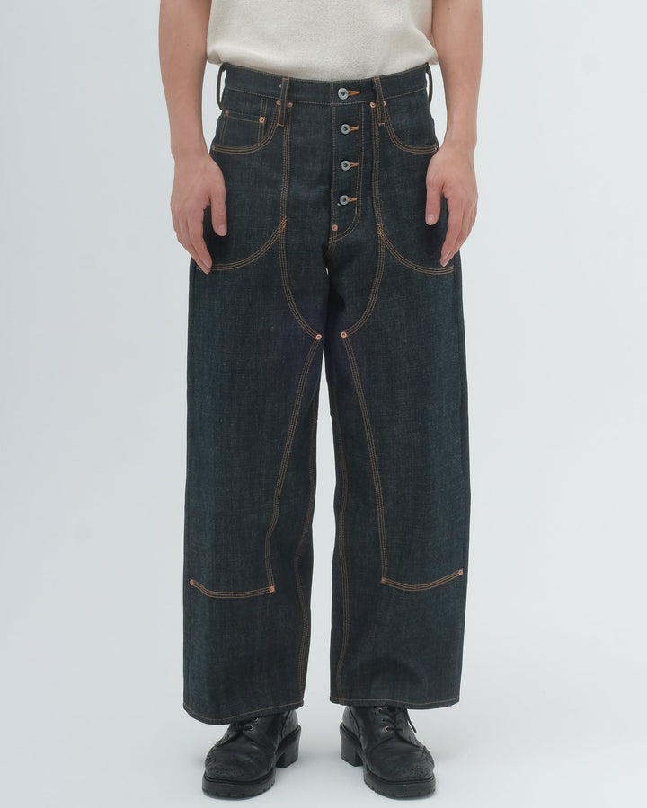 CLASSIC DOUBLE KNEE DENIM PANTS